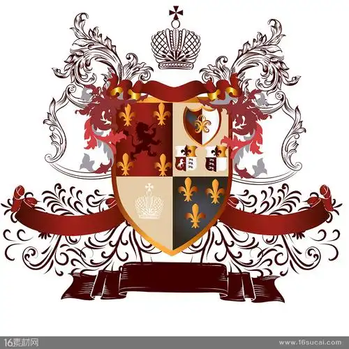 欧式皇室造型徽章矢量图片