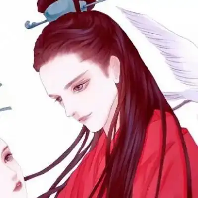 古风情侣头像红衣一对 高清情侣头像红色系