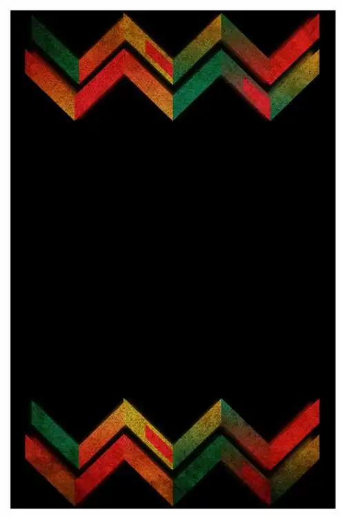 抽象几何简约黑绿红三色复古怀旧背景