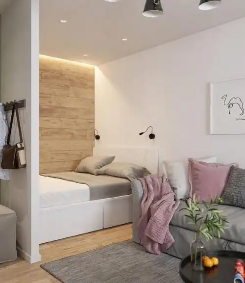 38平米小户型单身公寓 一进门就被迷住 配色太漂亮了