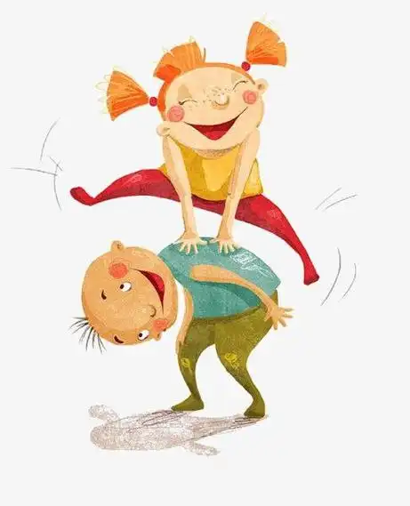 跳马游戏简笔画马坐骑简笔画民间游戏骑竹马简笔画