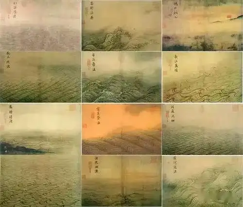 观宋朝美学赏南宋马远水图十二段