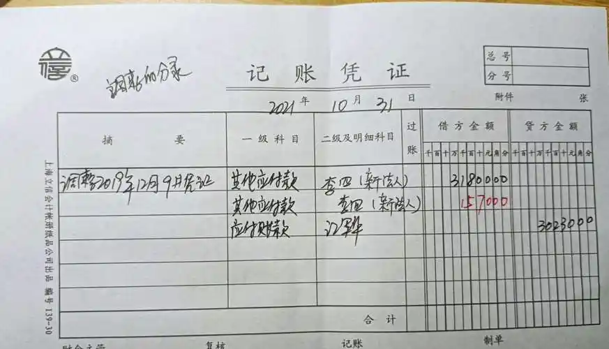 这两个凭证需要做调整往来冲错了当时是冲张三的账但财务直接挂到法人