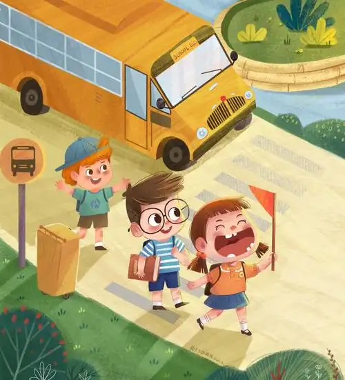 放学啦!_卡卡的糖朝__插画师作品_涂鸦王国gracg.com