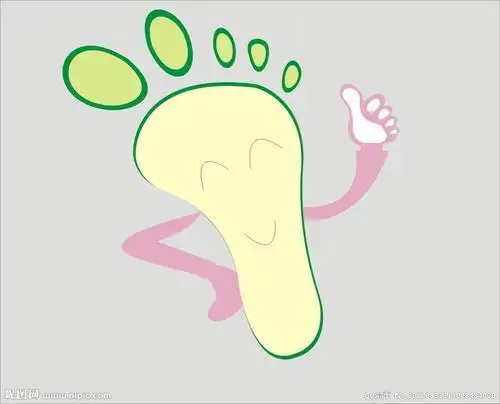 脚简笔画彩色可爱