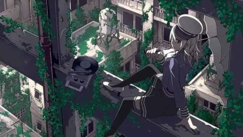 可爱萌妹雨夜独自一人放烟花!二次元孤独少女