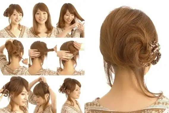 韩式发型扎法 8款中长发发型盘发步骤图解