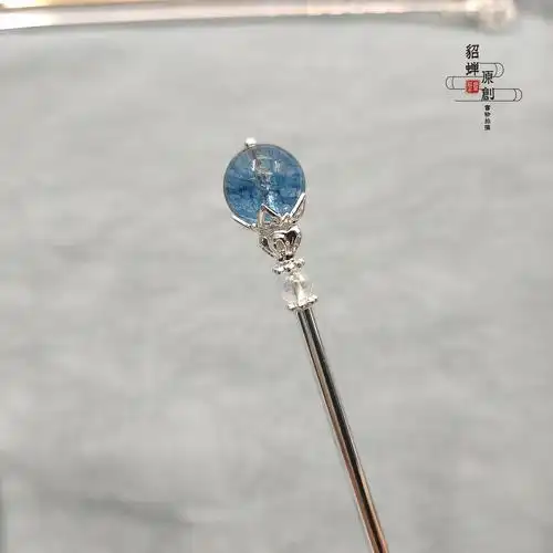 貂蝉家原创神棍水晶发簪古风盘发简约汉服发饰品发饰