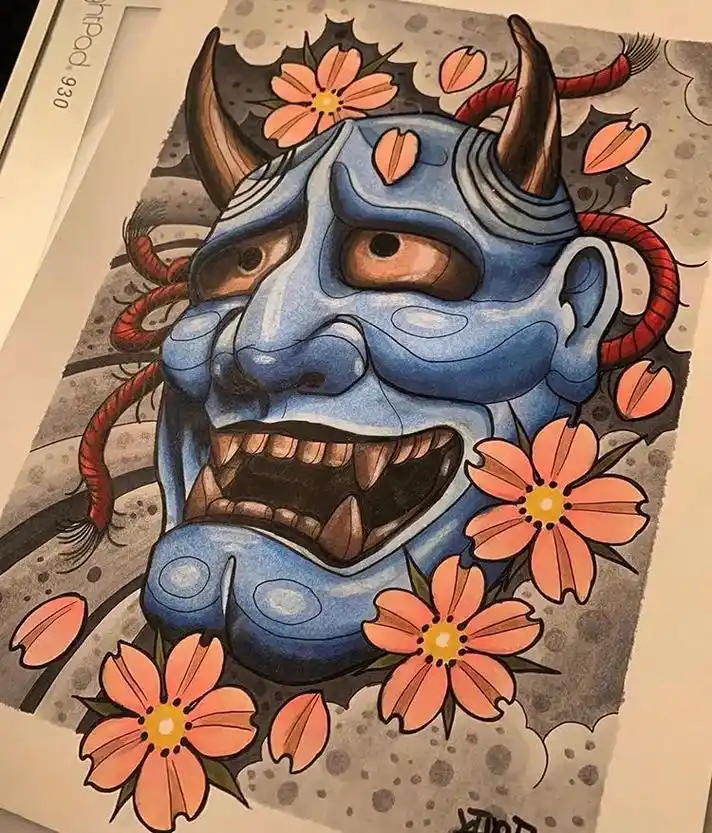 般若最早起源于日本.纹身里的"般若"是一个女鬼的面部图案,代 - 抖音