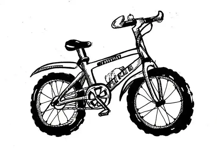 美术特岗教师招聘打卡技能题100写生自行车