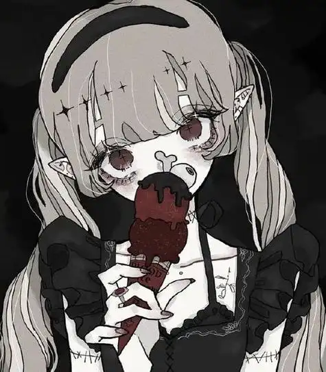 动漫头像病娇画风二次元可爱甜妹双人三人姐妹暗黑系高清图