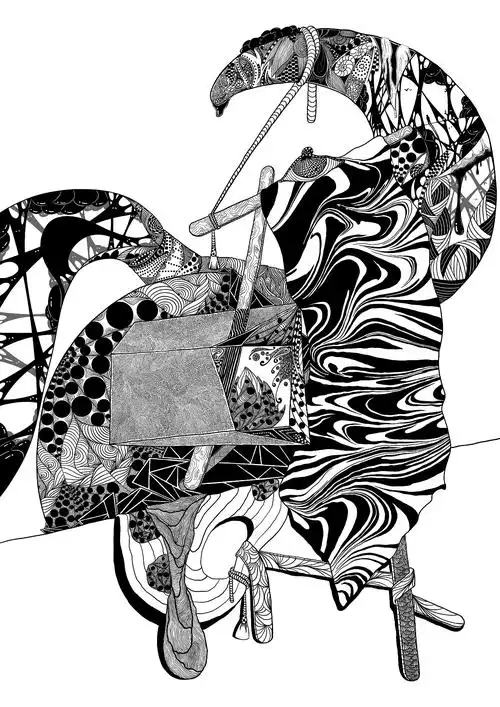 黑白创意绘画职业