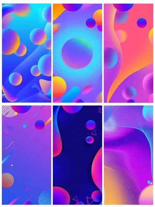 蓝紫色流体渐变梦幻创意背景素材