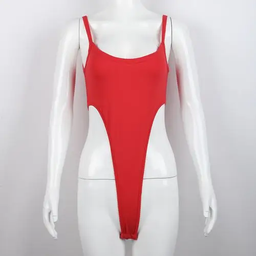 欧美三角连体衣无袖高腰性感露背紧身背心吊带