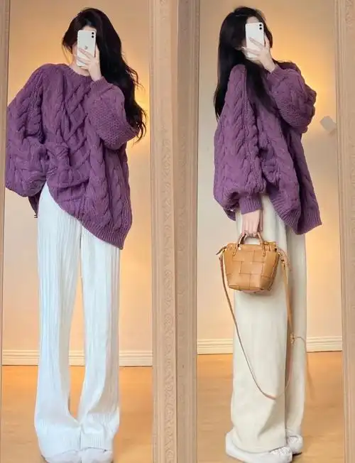 秋季女装茶系奶系穿搭一整套搭配气质名媛盐系高级感韩剧两件套装