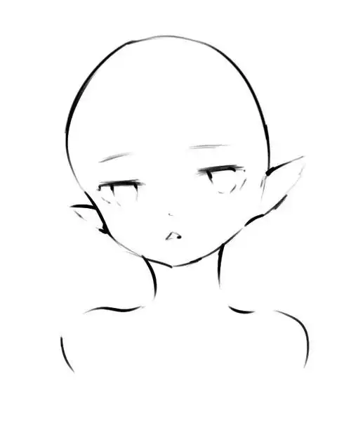 一个q版人物半身模版拿的话吱一声