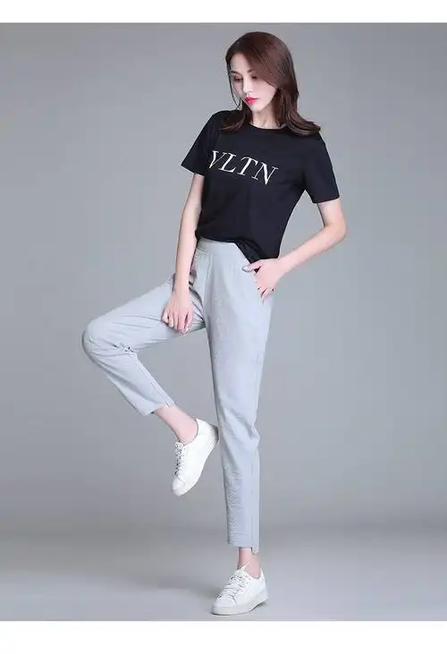 服饰内衣 女装 女士休闲裤 > 施悦名 仿棉麻哈伦裤子女夏款休闲裤女