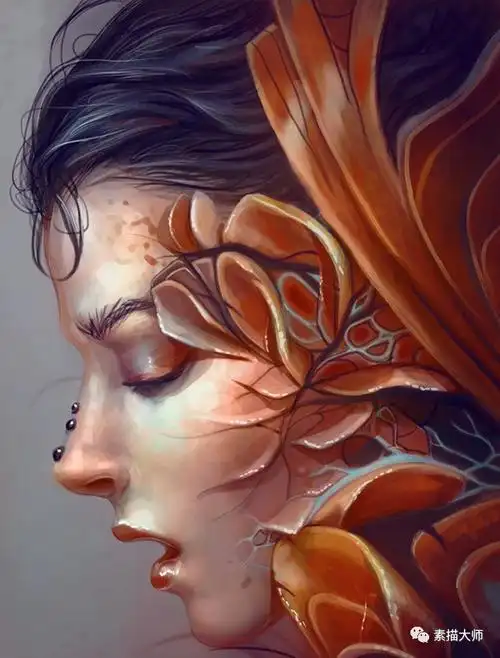 end ····画的一切,与素描来一行.