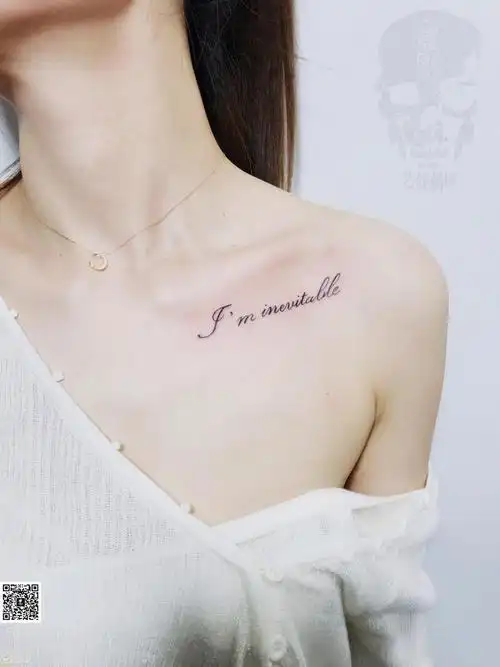 锁骨英文_纹身图案手稿图片_和尚的纹身作品集