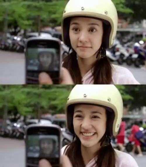 陈意涵的甜美感,主要来源于眼睛,五官线条和轮廓优势.