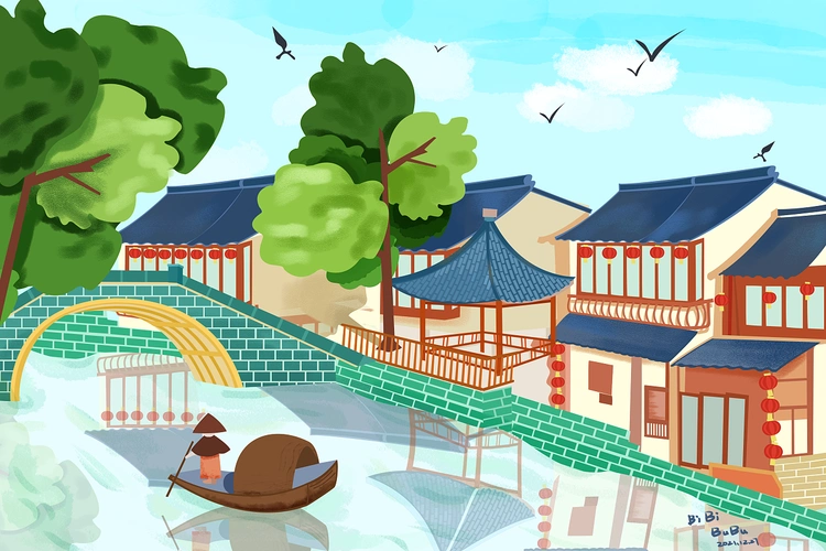 江南水乡|插画|创作习作|碧碧咘咘 - 原创作品 - 站酷 (zcool)
