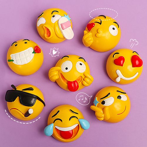 3d搞笑表情包冰箱贴网红可爱笑脸个性创意卡通磁贴冰箱门装饰磁贴