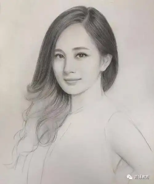 杨幂的素描的教程,仙女下凡辛苦了!