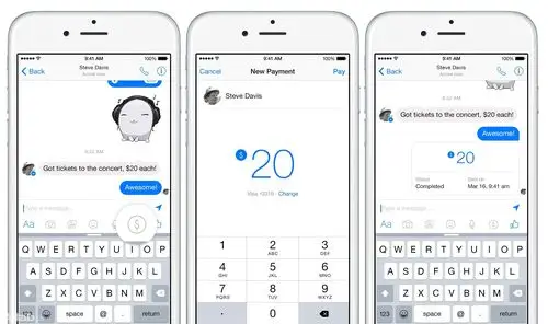 比微信落后了 facebook messenger上线移动支付