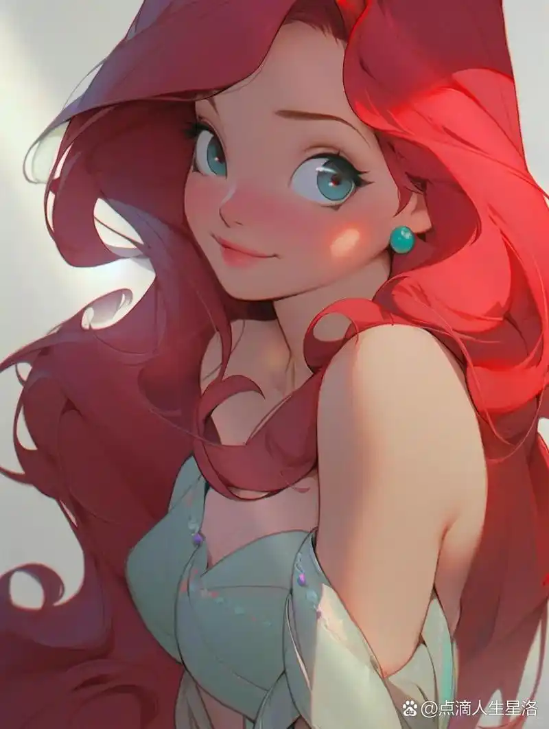 迪士尼公主系列|爱丽儿 (2) 红发yyds  disney, princess jasmine