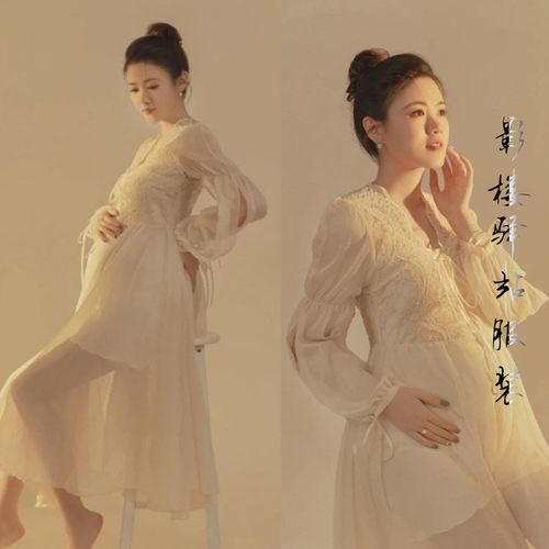 影楼孕妈咪写真服装辣妈唯美摄影连衣裙拍照孕妇装大肚照婚纱礼服