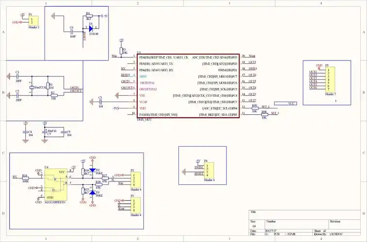 stm8解码芯片原理图(驱动点光源)