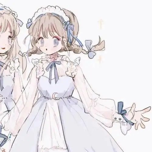 卡通闺蜜头像二人可爱 | 动漫女生双人闺蜜图片