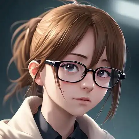 戴眼镜动漫女生头像