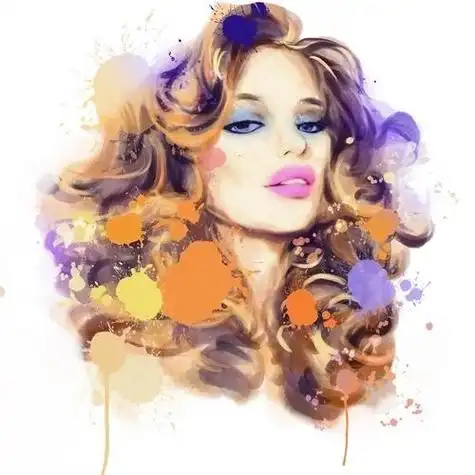 泼墨风格抽象高傲美女头像3656355图片免抠素材
