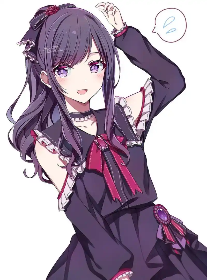 把头发扎成了马尾#二次元美图#  画师:do_while02