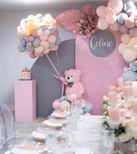 宝宝布置生日鲜花图片卡通宝宝生日布景