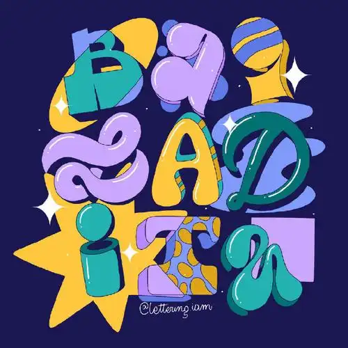 哥伦比亚设计师 ana moreno 炫酷英文字体设计.