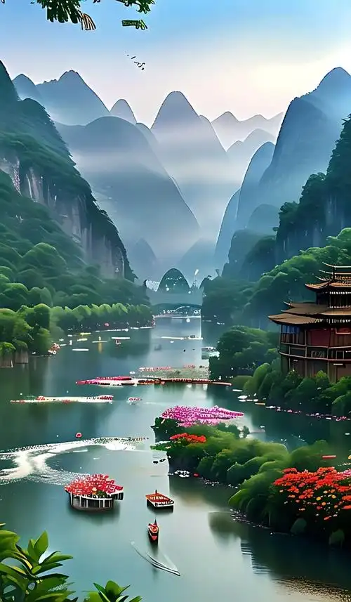 桂林山水,美如画,人间仙境#人间仙境美如画 #抖音看世界 # - 抖音