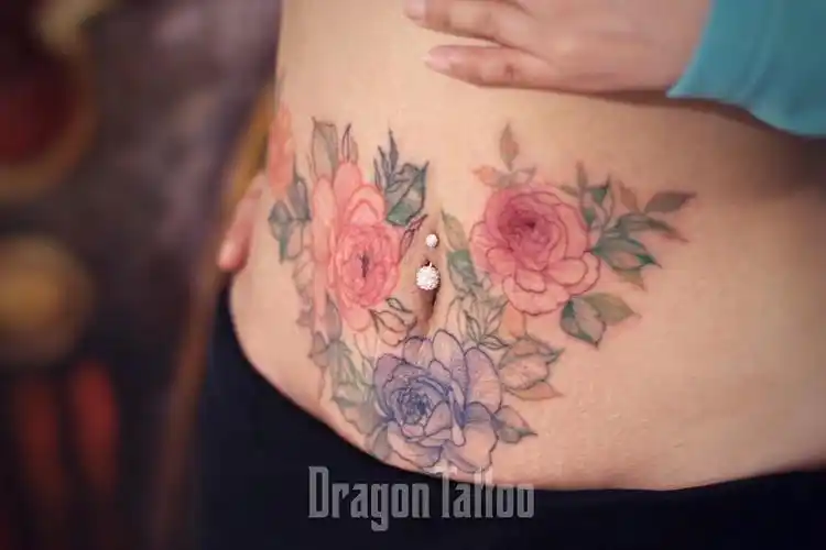 刨腹产疤痕遮盖 花遮盖素花遮盖