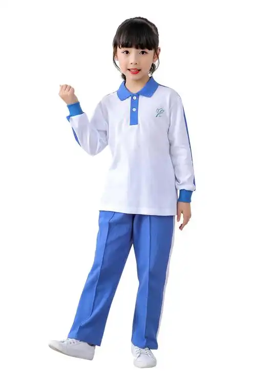 鄂州市校服套装定制中小学生初中男女生夏季短袖上衣秋冬长袖外套-深