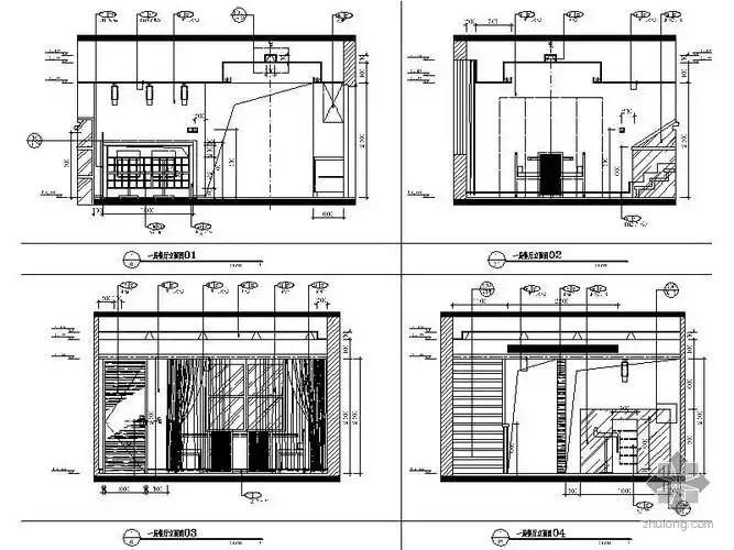 现代餐厅立面图