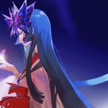 夜溟彼岸花_阴阳师手游阴阳师彼岸花厚涂日系头像插画绘画作品