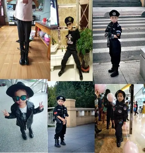 一折小女孩的靴子_3秋冬天6儿童短靴7女童皮鞋男童单靴8小女孩穿的