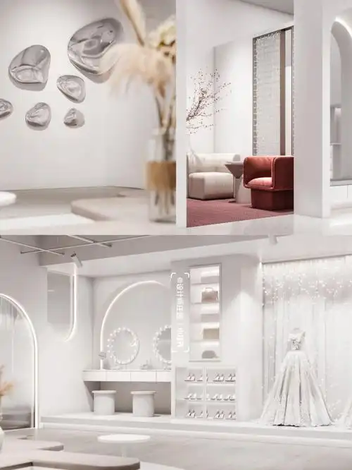 蓝梦婚纱店设计婚纱工作室装修设计