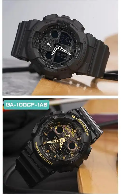 手表男拆弹专家海洋之心防水迷彩石英表电子表ga100bl1aga100b7a黑蓝