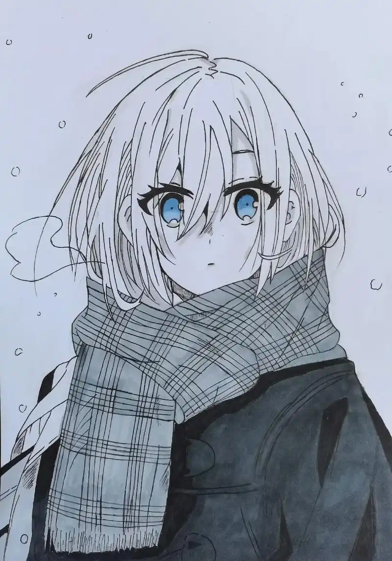 让人心动的女孩～#白雫 #手绘动漫人物 #临摹 - 抖音