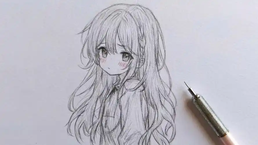 动漫女生的画法,这样画超简单的不是有手就行吗!快来和我一起画