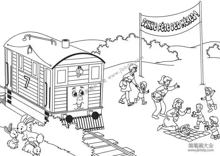 一起加油户外运动简笔画野外探险简笔画户外活动游戏简笔画户外野营的