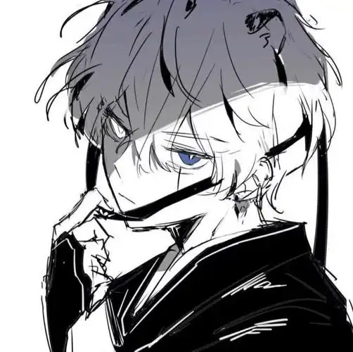 女生喜欢的高冷野王黑白男生头像