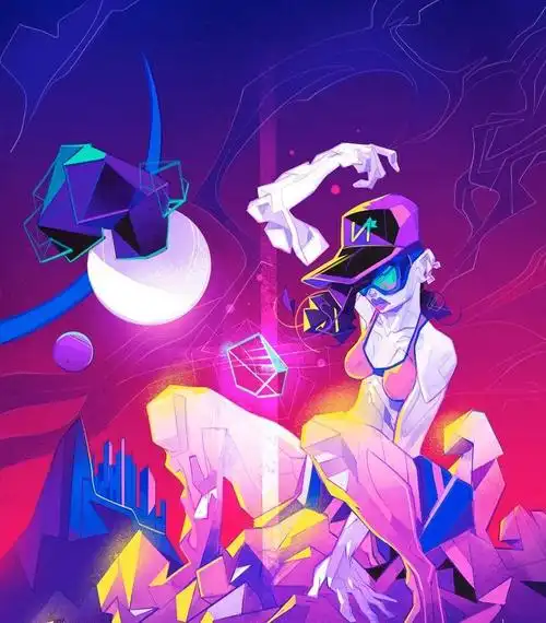 动感人物插画设计